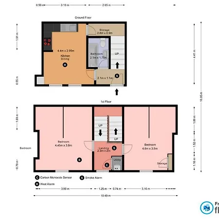 Law 3 - Digs - 2 Rooms, 4 Double Beds, Fully Equipped, Free Parking, Wifi, 3Xsmart Tvs, Groups, Families, Food, Shops, Bars, Centrally Located, Price Match Gaurantee, Short Or Long Stays, Weekly Or Monthly Rates Available By Sunrise Short Lets *