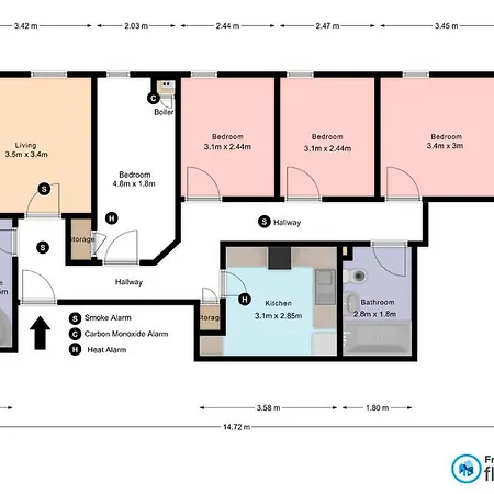 The Law, Has 4 Rooms With Tvs, 2 Bathrooms, Central, Free Parking, Fully Equipped, Contractor And Trades Favourite, 5 Mins To Centre - Vat And Reduced Price Gaurantee And Long Stay Rates Available, Go To Sunrise Short Lets Dundee